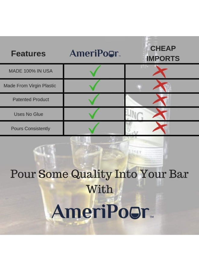 AmeriPour - Wide Mouth Mason Jar Pour Spouts For Moonshine And Whiskey - Made 100% In The USA. Free Flow Mason Jar Spouts That Don't Leak. No Cracks, Just A Perfect Pour Everytime. 2 Pack - Image 5